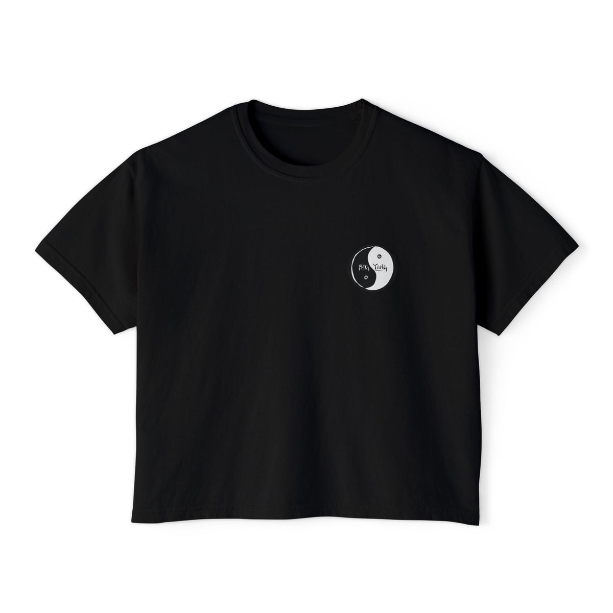 Big Yang Boxy Tee — Womens Black Graphic T-Shirt